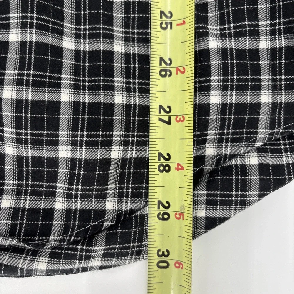 Polo Ralph Lauren Shirt Men's Large‎ Black White Plaid Long Sleeve 100% Cotton